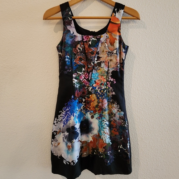 Cynthia Rowley Women's Abstract Floral Mini Dress Size 6 - Picture 1 of 3
